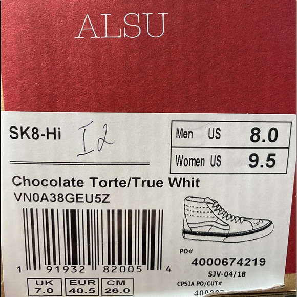 VANS SK8-High Top Chocolate Torte W AUTHENTIC VN0A38GEU5Z - Picture 6 of 6